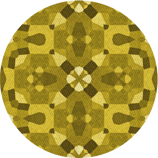 Ahgly Tapis d'Intérieur Lavable en Machine Carré Transitionnel Jaune Foncé Vert, 3 Pieds Carré