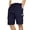 Marine, variante sur cllios Shorts Cargo en Molleton pour Hommes - Shorts de Sport Décontractés à Cordon, Taille Élastique, Coton, Entraînement Athlétique, Gym, Jogger avec 5 Poches
