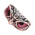 thumbnail image 1 of Maytalsory Retro Owl Eye Ring Electroplated With Luster Eye Owl Ring Alloy Exquisite Craft Adjustable Size Official Pink 1Set, 1 of 6