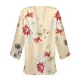 thumbnail image 5 of Pisexur Veste pour Femmes, Cardigans à devant Ouvert, Manteaux Trench, Vestes d'Automne, Chemise Ample Décontractée pour Femmes à Manches 3/4 Imprimée, Hauts, Cardigan, 5 of 5