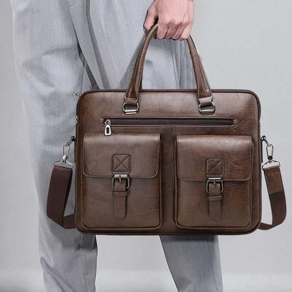Qiweii Sac Bandoulière en Cuir Texturé pour Femmes, Sac de Travail Léger avec Courroie Ajustable, Sac à Main Spacieux pour Voyage, Trajet au Bureau et Usage Quotidien