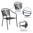 thumbnail image 2 of Black Indoor-Outdoor Steel Patio Arm Chair with Round Back, 2 of 9
