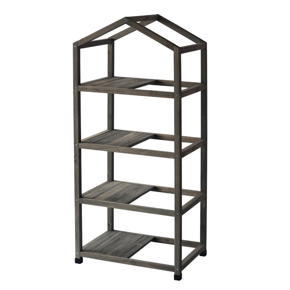 VegTrug 4-Tier Cedar Greenhouse - Grey