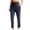Navy, variant on Jalioing High Waist Yoga Pants for Women Solid Stretchy Ankle Length Workout Trousers Drawstring Waist Lounge Pants