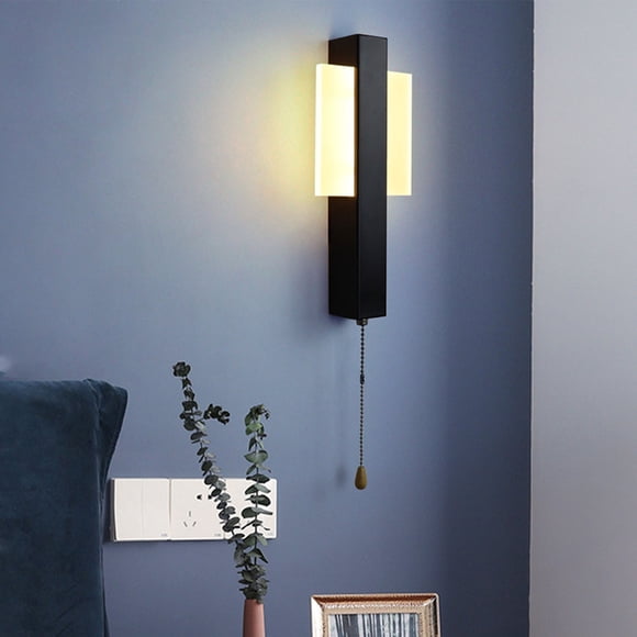 RRJ Wired Metal Wall Light, Modern LED Wall Sconce, Indoor Golden Wall Lamp for Living Room Bedroom Bathroom Corridor Doorway Stairs Bedside Decor