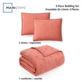 thumbnail image 3 of Ensemble de couette Mainstays format Queen, doux, léger et toutes saisons, 3 pièces, orange terre cuite, 3 of 10
