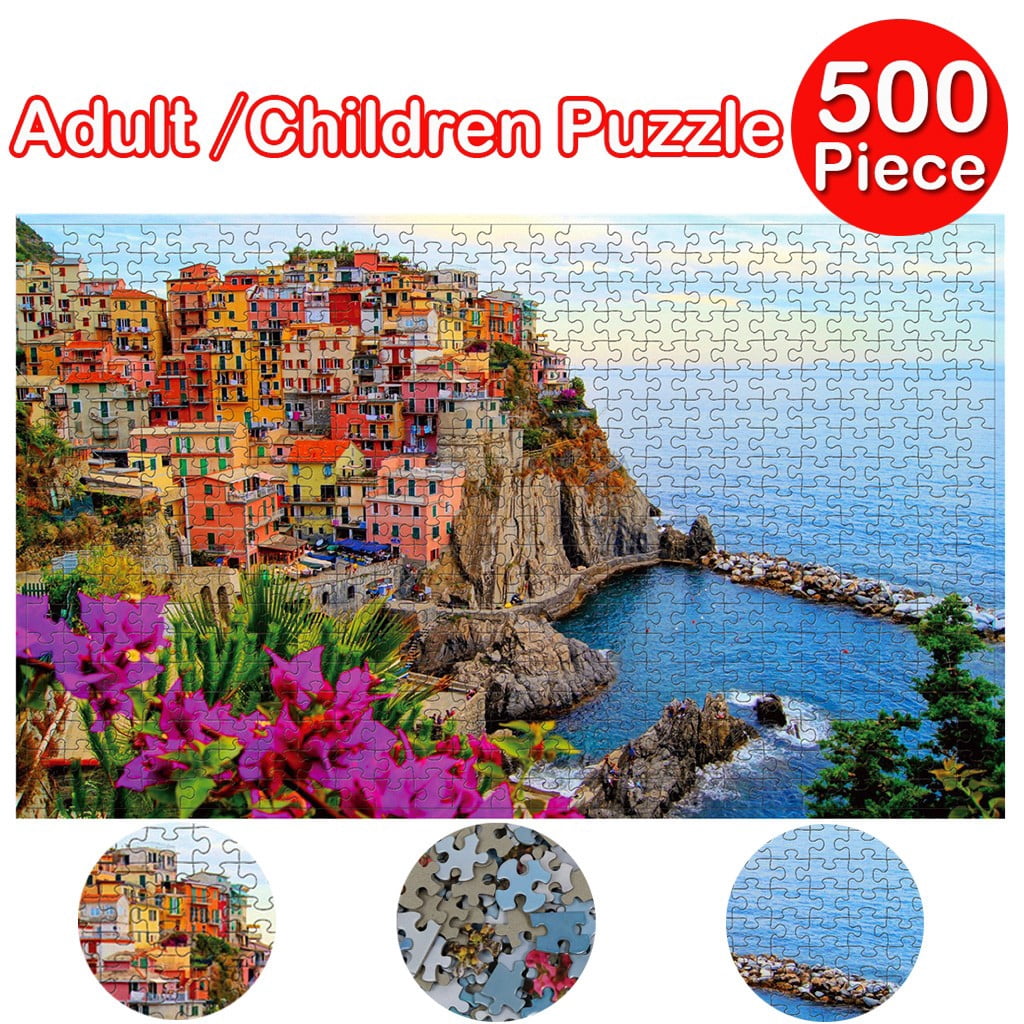 TOUMENY 500 Piece Puzzle for Adults, Large Jigsaw Game Interesting, Paper Puzzles for Family Fun Brain Teaser