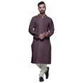 thumbnail image 4 of Atasi Kurta-Pyjama Long en Coton Imprimé pour Hommes, Kurta-Pyjama Décontracté de Designer, Vêtements, 4 of 5