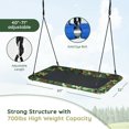 thumbnail image 3 of Goplus 700lb Giant 60"Platform Tree Swing Outdoor w/ 2 Hanging Strap Camo Green, 3 of 9