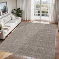 thumbnail image 3 of Modern Washable Area Rug 9x12 for Living Room, Bedroom, or Dining Room – Soft Low Pile, Collapsible, Non-Slip, Mark Resistant Carpet – Easy to Clean Neutral Floor Mat,brown, 3 of 10