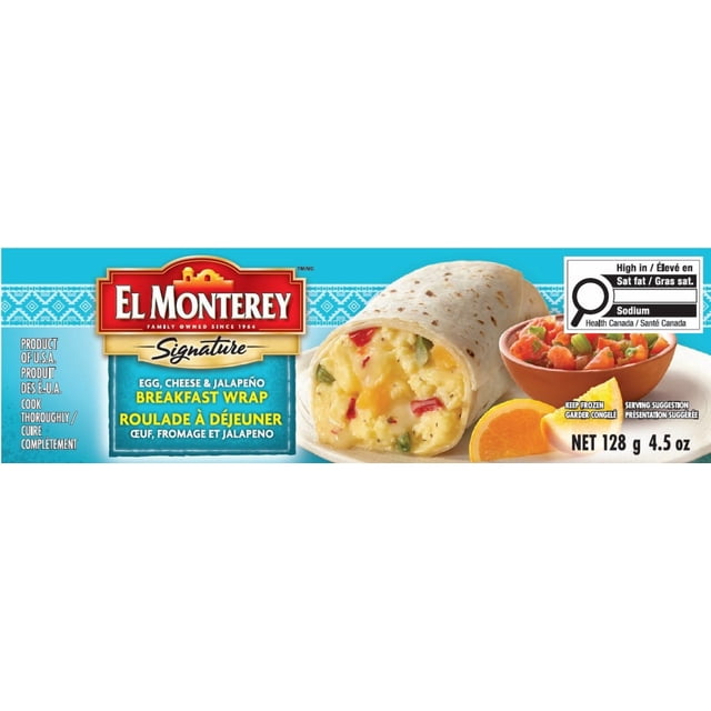 EL MONTEREY EGG CHEESE & JALAPENO BURRITO, EGG CHS JALAPENO WRAP