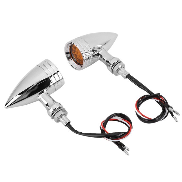 Hilitand Motorcycle Retro Style Bullet LED Turn Signal Lamp Flashlight Fit For ,Motorcycle Flashlight,Motorcycle Light