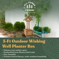 thumbnail image 2 of All Things Cedar 5-Ft Outdoor Wishing Well Planter Box for Flowers and Plants, 2 of 8