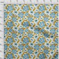 thumbnail image 4 of oneOone Rayon Light Blue2 Fabric Florals Craft Projects Decor Fabric Printed By The Yard 56 Inch Wide, 4 of 4