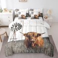 thumbnail image 1 of YST Queen Size Farmhouse Highland Cow Comforter Set with Sheets, 7Pcs, 1 of 5