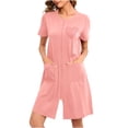 thumbnail image 1 of Manteaux de Maison pour Femmes avec Fermeture Éclair, Manches Longues, Robe à Fermeture Éclair devant, Pyjamas Confortables avec Poches pour la Maison, la Détente et les Vêtements de Nuit, 1 of 6