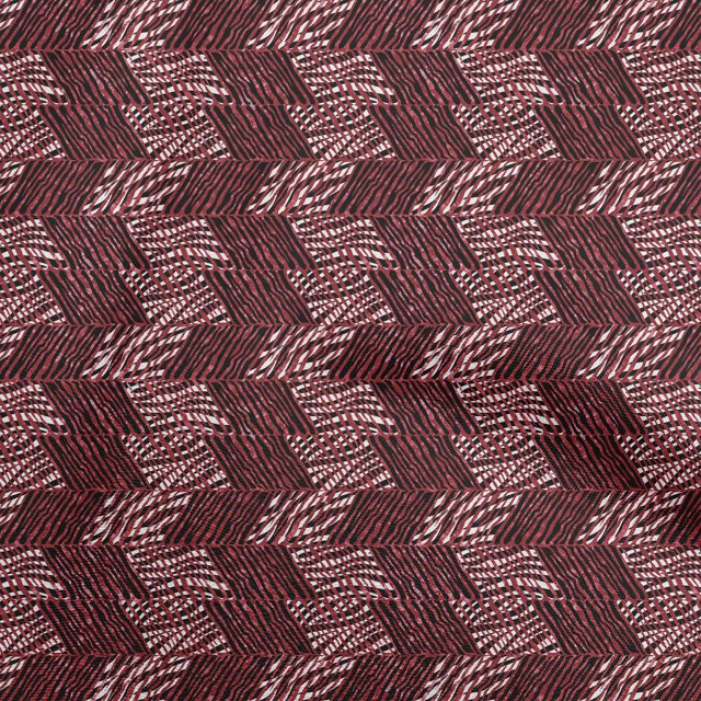 oneOone Polyester Lycra Maroon Fabric Abstract Sewing Craft Projects Fabric Prints By Yard 56 Inch Wide
