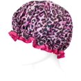 thumbnail image 3 of ORUYROP Allyrew Bouchons de Douche Imperméables Réutilisables pour Femmes pour Cheveux Longs, Léopard Rose, 3 of 4