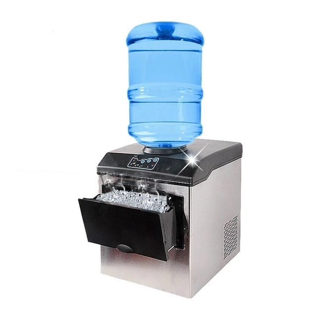Machine à Faire des Glaçons Électrique, Machine à Glaçons à Balles, de Bureau, avec Entrée d'Eau en Baril, Longue Durée