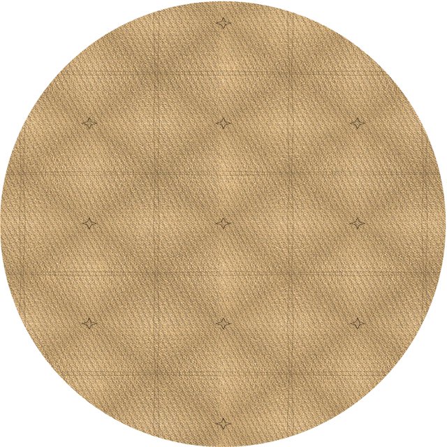 Ahgly Company Machine Washable Indoor Round Transitional Yellow Orange Area Rugs, 4' Round