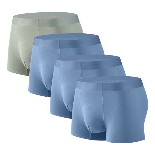 Plebaso Mens Boxer Briefs Stretch Comfortable Quick Dry Underwear Soft Breathable Boxers for Men (4 Pack)