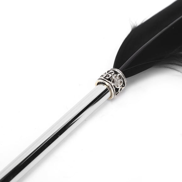 Stainless Steel Black Feather Dip Pen Feather Pen, Black Feather Dip Pen Calligraphy Pens, Birthday Gifts for Business Office Gifts for Office