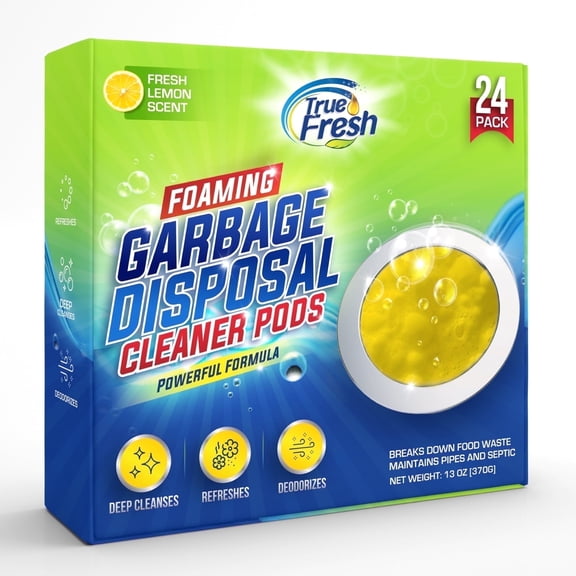 Foaming Garbage Disposal Cleaner and Deodorizer 24 Pack - Disposer Cleaner Pods