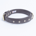thumbnail image 2 of ATHENS Leather Dog Collar Single Row Rhinestones, 2 of 3