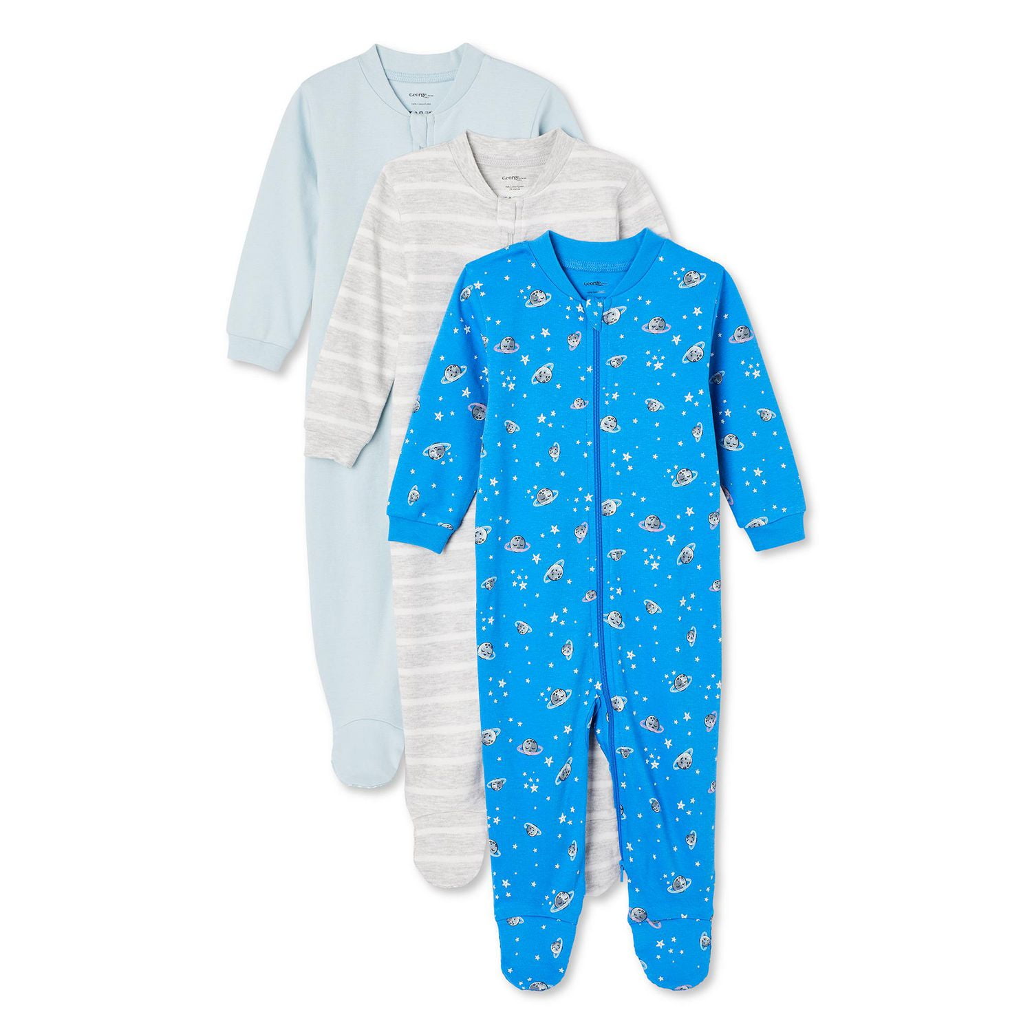 Lot de 3 grenouillères George pour bébés garçons