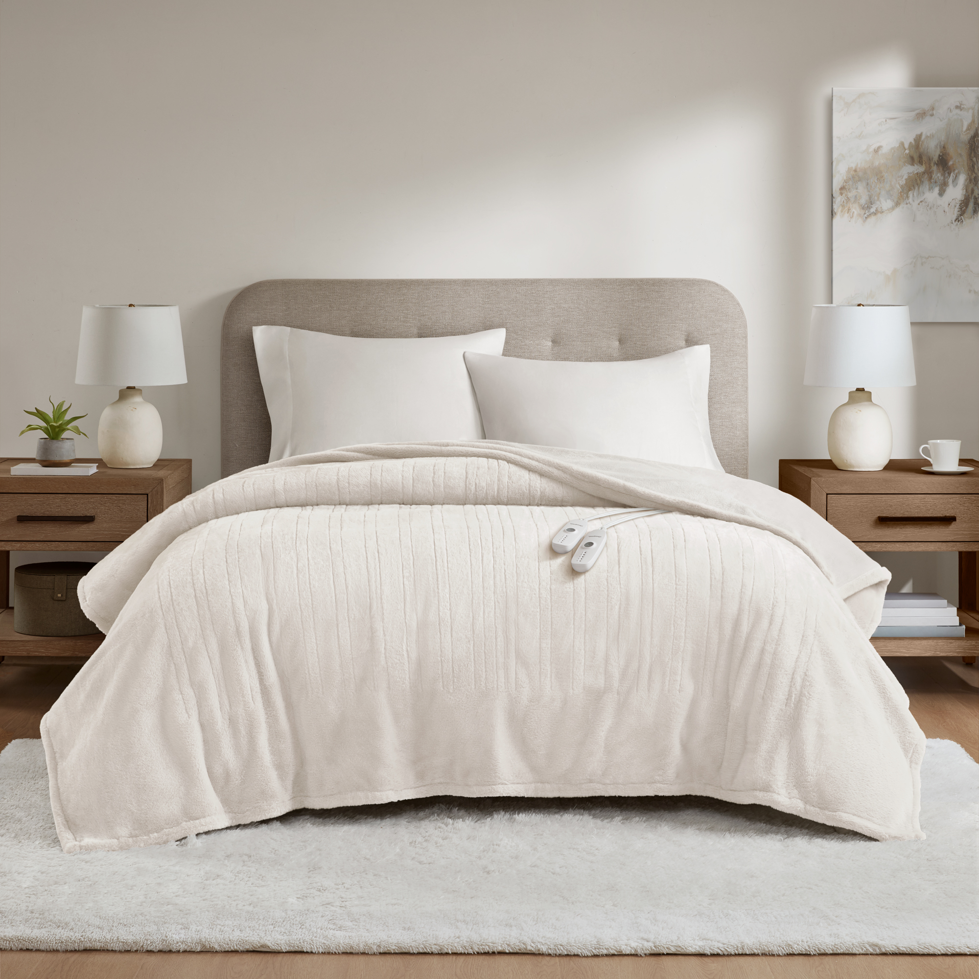 Couverture chauffante de luxe fausse fourrure de Beautyrest