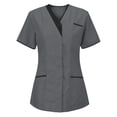 thumbnail image 1 of Baysbule Uniforme d'Infirmière Col en V pour Femmes Tunique Clinique Soignante Protection Travail Manches Courtes avec Poches, 1 of 2