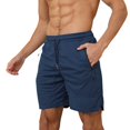 thumbnail image 3 of Plebaso Men's Athletic Shorts Casual Drawstring Quick Dry Running Shorts Lightweight with Zipper Pockets, 3 of 6