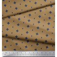 thumbnail image 2 of Soimoi Brown Moss Georgette Fabric Geometric Plus Sign & Jamdani Decor Fabric Printed Yard 42 Inch Wide, 2 of 2