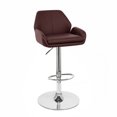 thumbnail image 1 of Tesla Tabouret de Bar Contemporain « Cuir » Ajustable - Espresso, 1 of 2