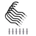 thumbnail image 1 of 6Pcs Bike Hook Heavy Duty Bike Hanger Bike Storage Hooks with 6 Pcs Bolts for Garage Wall and Ceiling (Black), 1 of 7