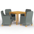 thumbnail image 1 of vidaXL 5 Piece Garden Dining Set Light Grey, 1 of 12