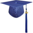 thumbnail image 1 of GraduatePro Toque de Remise des Diplômes de Maternelle avec Gland 2022 Enfants d'Âge Préscolaire pour Garçons Filles Élastique Ajustable Bleu Royal, 1 of 6