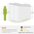 thumbnail image 2 of Outsunny 4.6' x 9' Metal Outdoor Storage Shed with Lockable Doors White, 2 of 9