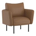 thumbnail image 1 of Chaise d’appoint moderne en similicuir, brun roux, 1 of 7