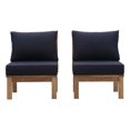 thumbnail image 3 of Modway Teak Outdoor Patio Furniture Glider Chair, Navy, 3 of 5