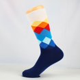 thumbnail image 2 of SNNROO Unisex Fashion Trend Diamond Medium Tube Socks Fashionable And Comfortable Socks, 2 of 3