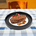thumbnail image 3 of Serving Tray-Wooden Round Black Non-Slip Tea Tray Service Desk for Home Store Office Bar(30cm), 3 of 8