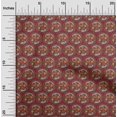 thumbnail image 2 of oneOone Cotton Flex Maroon Fabric Kalamkari Sewing Craft Projects Fabric Prints By Yard 40 Inch Wide, 2 of 5