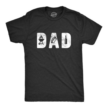 Mens Dad Grill T Shirt Funny Backyard Bar-B-Que Cookout Graphic Novelty Tee (Heather Black) - 4XL