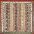 thumbnail image 1 of Ahgly Company Indoor Square Abstract Ginger Brown Green Oriental Area Rugs, 6' Square, 1 of 6