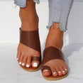 thumbnail image 5 of Fashion Minimalist Flat Thong Toe Ring Wide Fit Sandals, 5 of 5