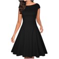 thumbnail image 2 of Gspmoly Robes pour Femmes, Nouvelle Robe d'Été Décontractée pour Femmes Style Serré Ajustée Robe à Grand Ourlet Sans Manches Col Rond Longueur Genou Robe Formelle pour Femmes jusqu'à 65 % de Rabais, 2 of 6