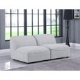 thumbnail image 2 of Meridian Furniture Miramar Canapé Modulaire Gris en Lin Durable Texturé, 2 of 7