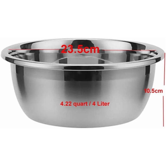 SUNWEALTH 24 cm Stainless Steel Mixing Bowl (1 piece)
