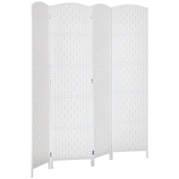HOMCOM 4 Panel Folding Room Divider Privacy Screen Indoor Home Decoration